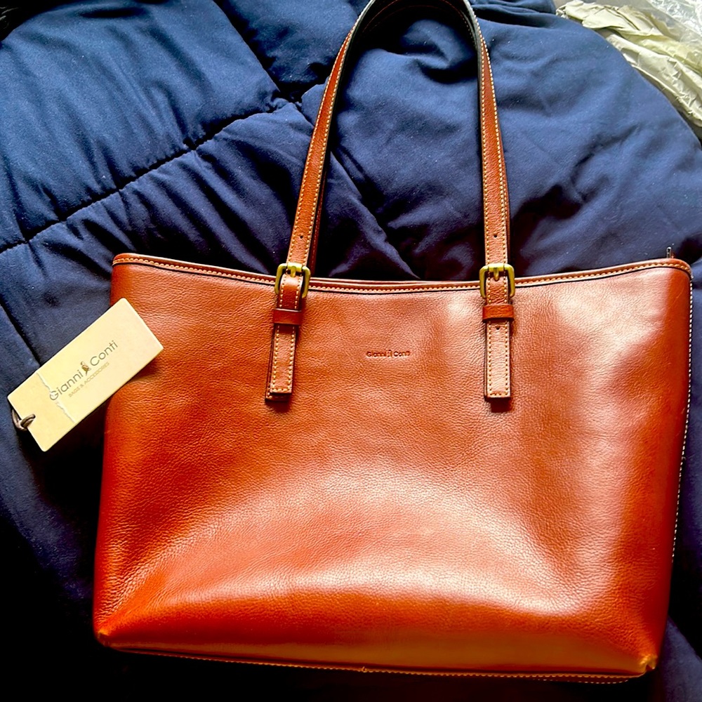 Gianni Conti rich tan all leather bag !